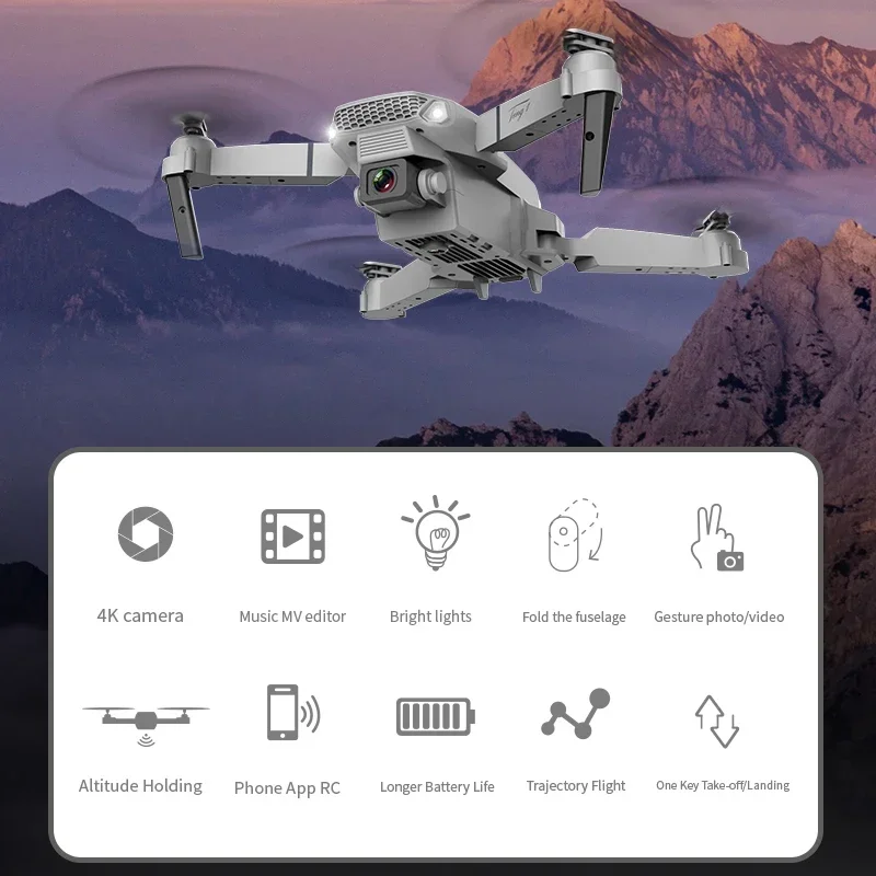 Drone Rc E88 Pro - طائرة بدون طيار E88 Pro WIFI