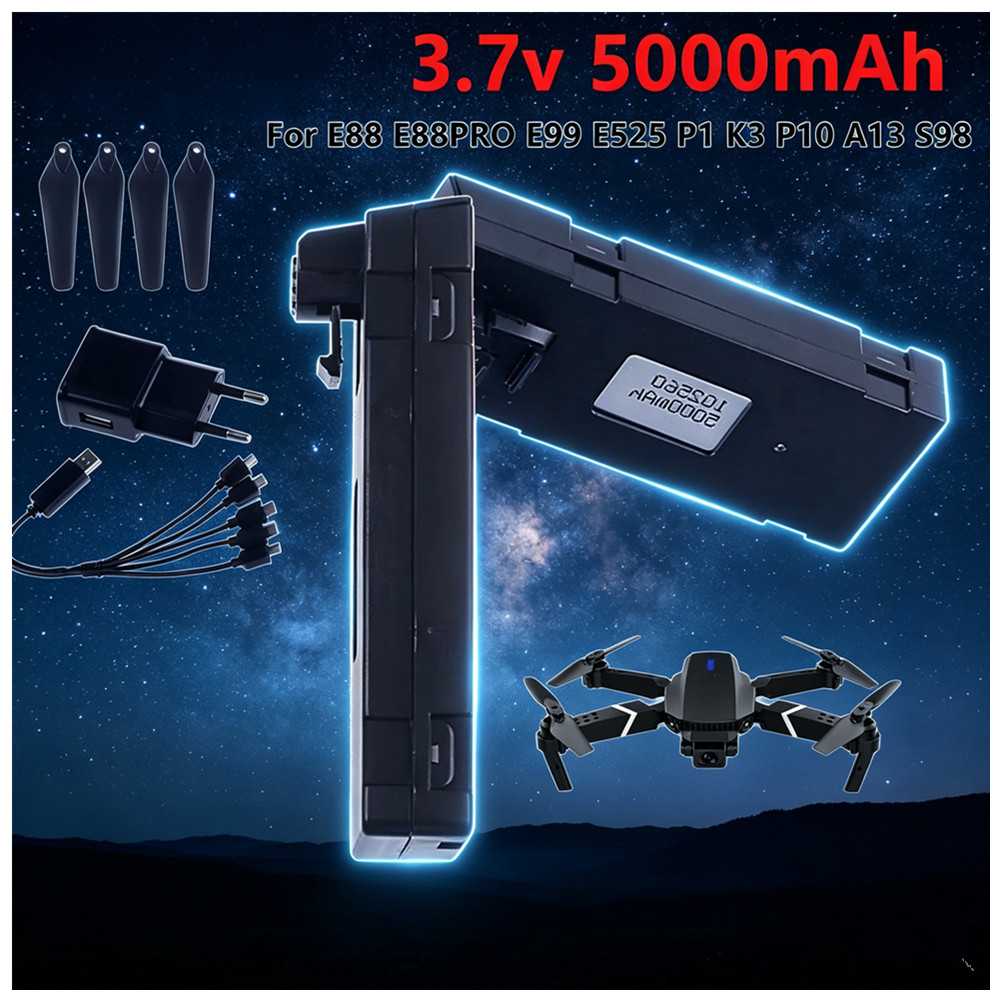 Drone Rc E88 Pro - بطارية ليثيوم أيون قابلة لإعادة الشحن