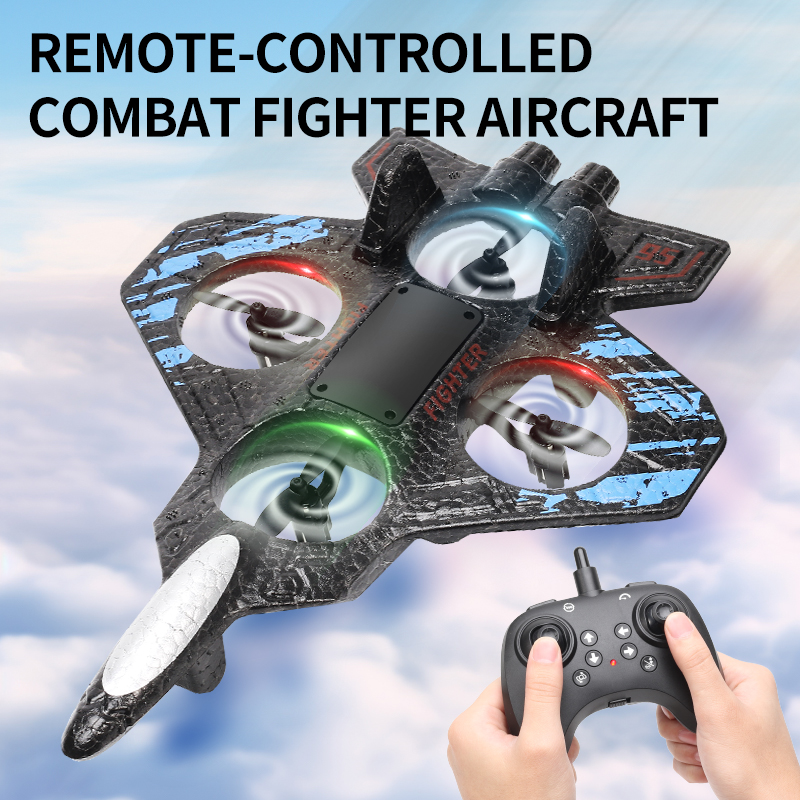 Drone Aircraft Jjrc - طائرة نموذجية مزودة بأضواء LED ملونة،