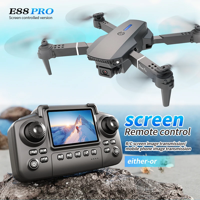 Drone Rc E88 Pro - طائرة بدون طيار E88 PRO مع