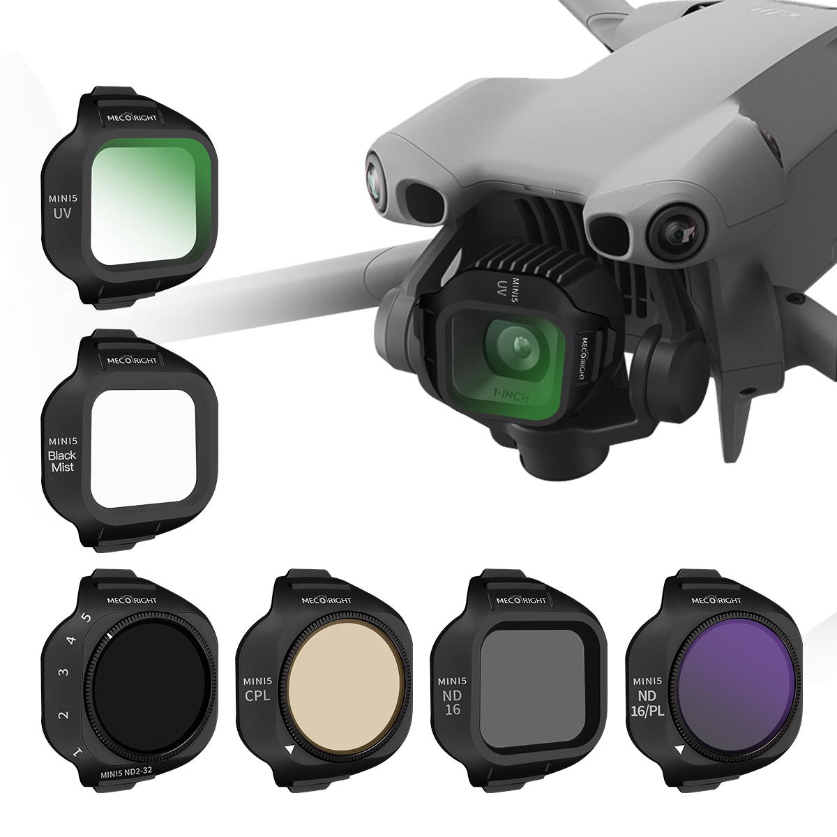 Drone Udi Rc - مجموعة فلاتر Mecoright لطائرة DJI Mini5