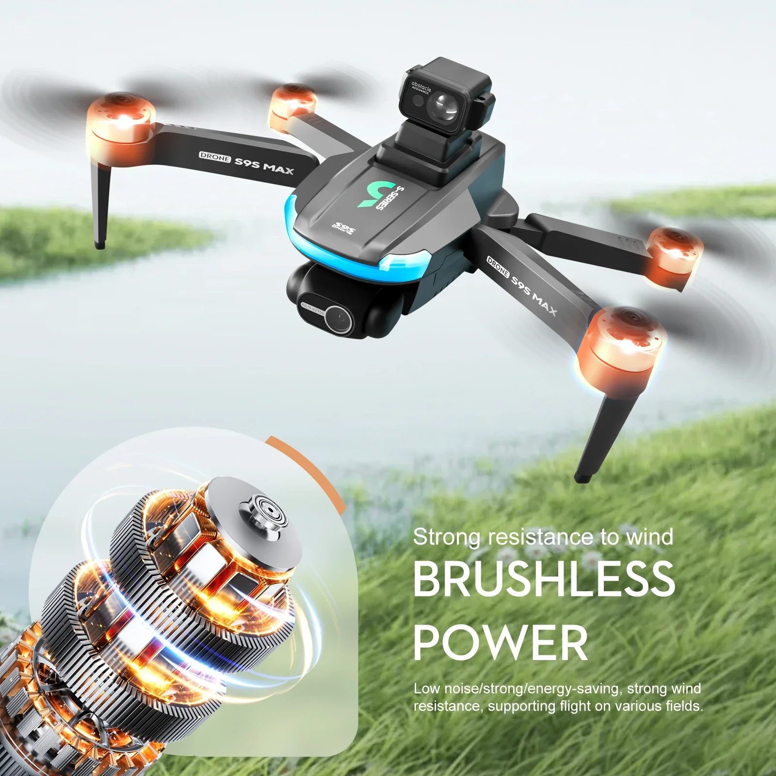 جديد S9S ماكس طائرة صغيرة بدون - مراجعة Rc Drone Uav وسعره